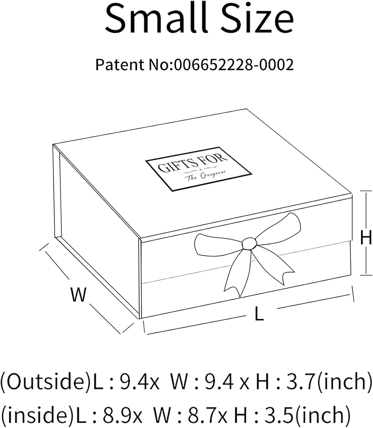 Christmas Gift Box 9.05×8.85×3.54 Inches, Bridesmaid Proposal Box with Ribbon, Magnetic Hard Cardboard Gift Box, Red Gift Box for Party, Birthday.
