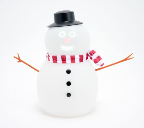 Animated Talking Snowman, Talking Animated Blink Snowman with Built in Projector and Speaker, Plug'N Play Interactive Singing & Dancing Christmas Decoration Gift, USB or Battery Powered (1 PC)