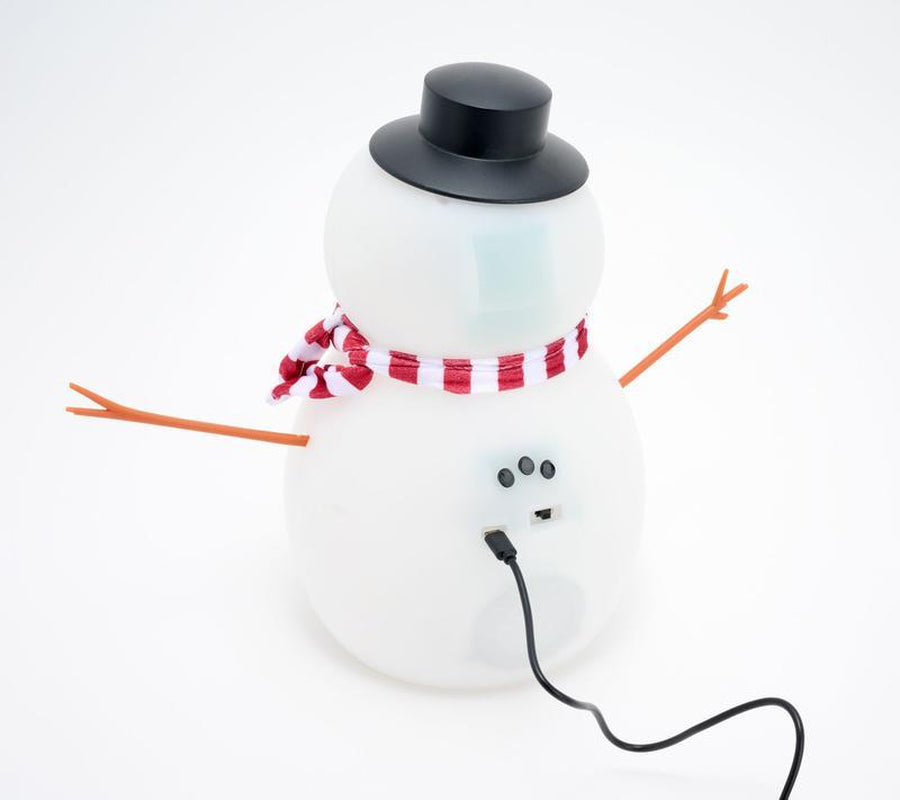 Animated Talking Snowman, Talking Animated Blink Snowman with Built in Projector and Speaker, Plug'N Play Interactive Singing & Dancing Christmas Decoration Gift, USB or Battery Powered (1 PC)
