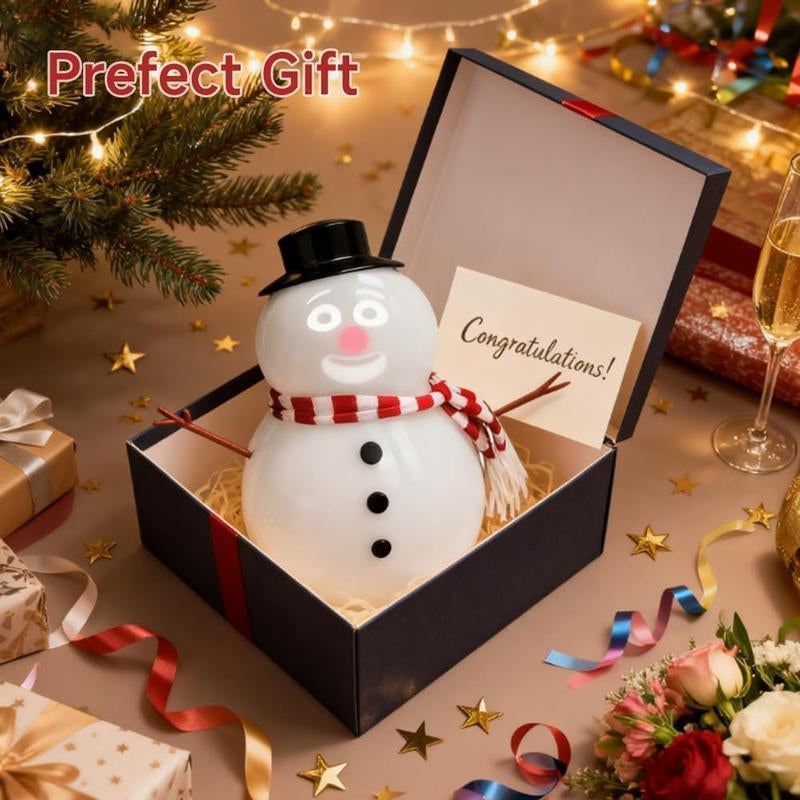 Animated Talking Snowman, Talking Animated Blink Snowman with Built in Projector and Speaker, Plug'N Play Interactive Singing & Dancing Christmas Decoration Gift, USB or Battery Powered (1 PC)